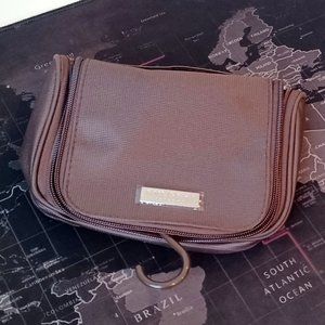 New Bvlgari for Evaair Travel Toiletries Unisex Folding Bag Case Brown